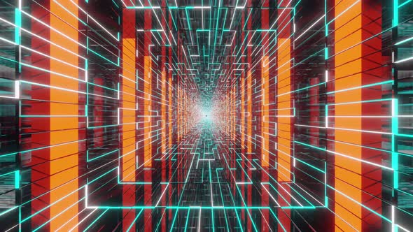 Futuristic Cyberspace Tunnel