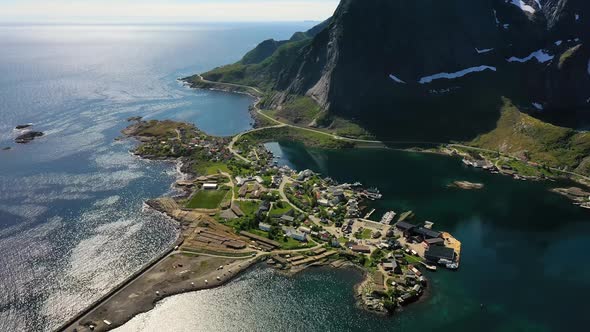 Reine Lofoten Is an Archipelago in the County of Nordland, Norway alt