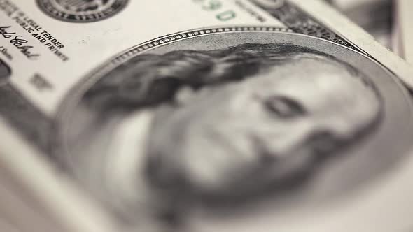 Financial Backdrop  Hands Lay Out One Hundred Dollar Bills