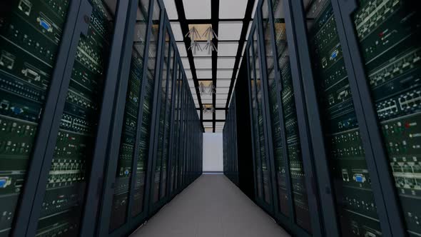 Artificial Intelligence Cloud Service Server Room