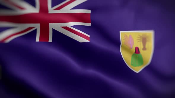 Turks And Caicos Islands Flag Textured Waving Front Background HD alt