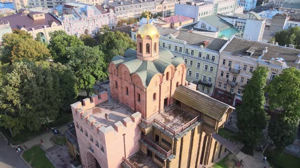 Architecture of Kyiv, Ukraine : Golden Gate. Aerial View alt
