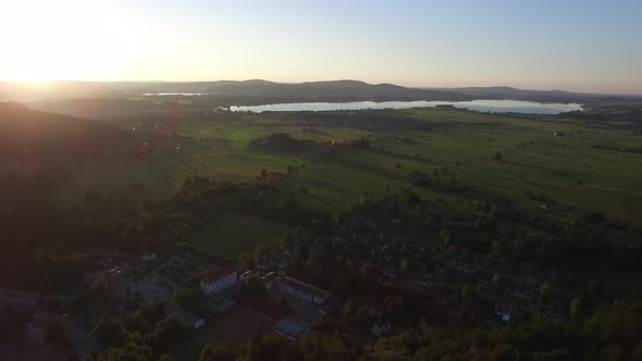 Aerial view of Hohenschwangau Village