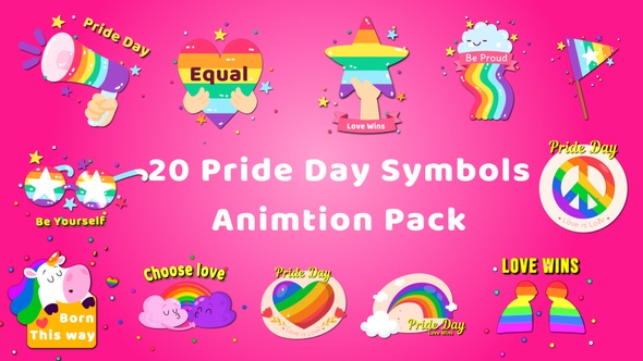 20 Pride Day Symbols | Animation Pack