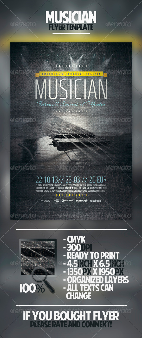 Musician Flyer Template - Concerts Events