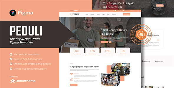 Peduli - Charity & Non-Profit Figma Template