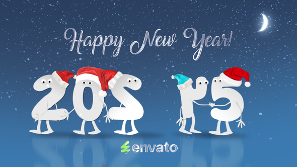 New Year Cartoon 2025 | After Effects Openers template preview