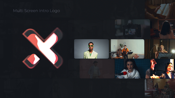 multiscreen slideshow Logo Stings template preview