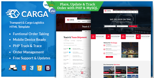 Carga - Transport & Cargo Responsive HTML Template