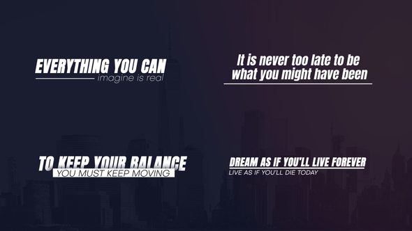 Minimal Titles Titles template preview