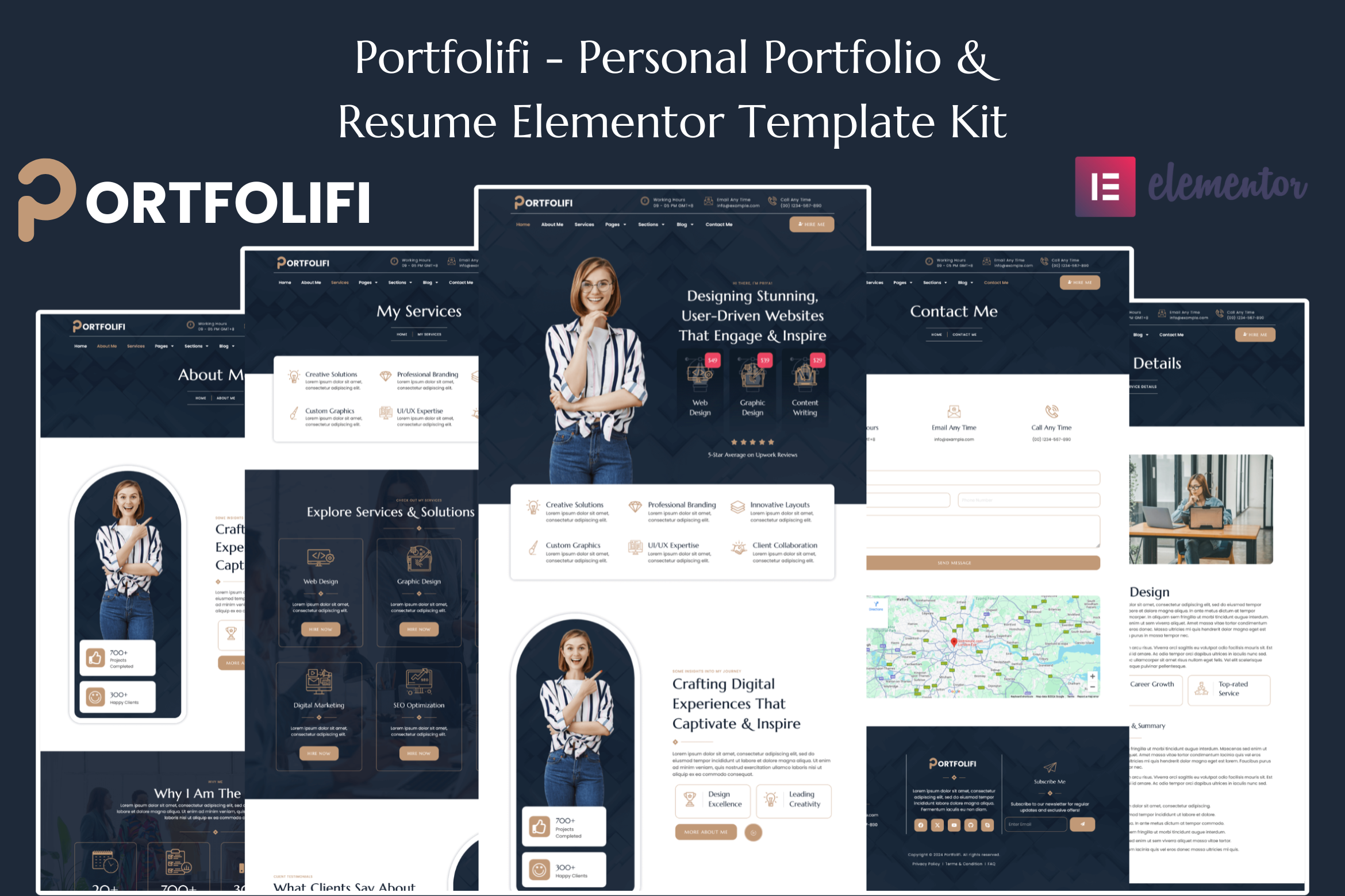 Portfolifi - Personal Portfolio & Resume Elementor Pro Template Kit by ...