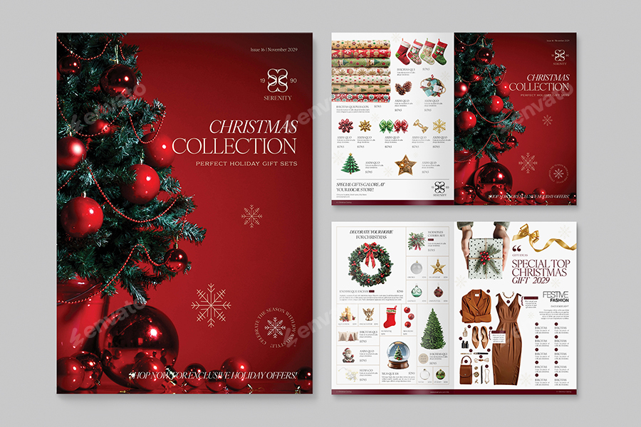 Christmas Catalog Brochure Template, Print Templates GraphicRiver