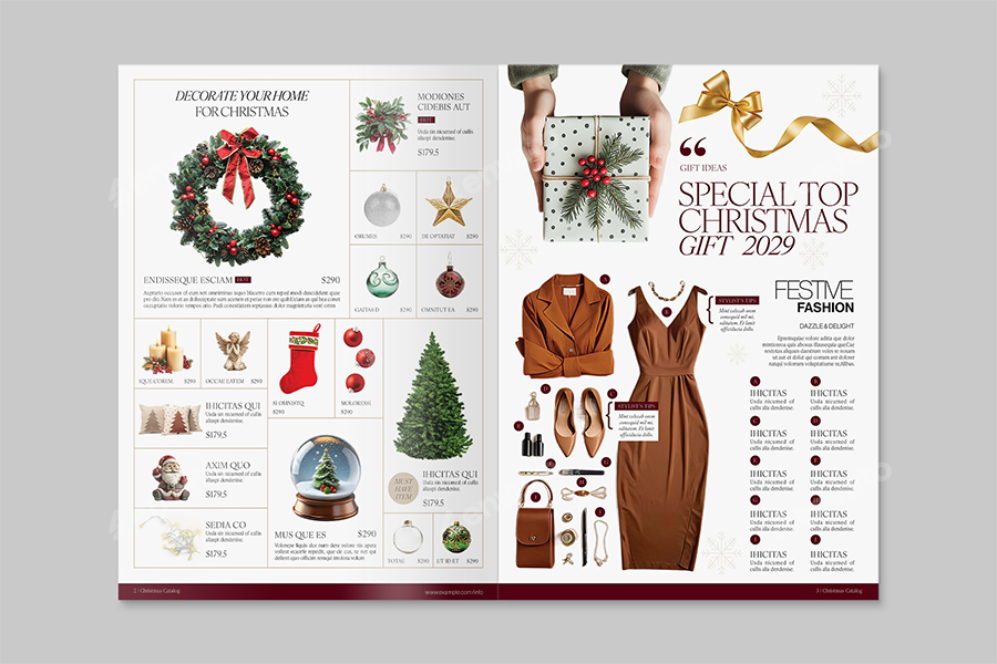 Christmas Catalog Brochure Template, Print Templates GraphicRiver
