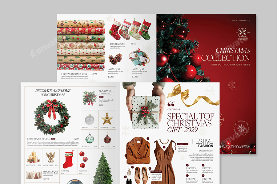 Christmas Catalog Brochure Template, Print Templates GraphicRiver