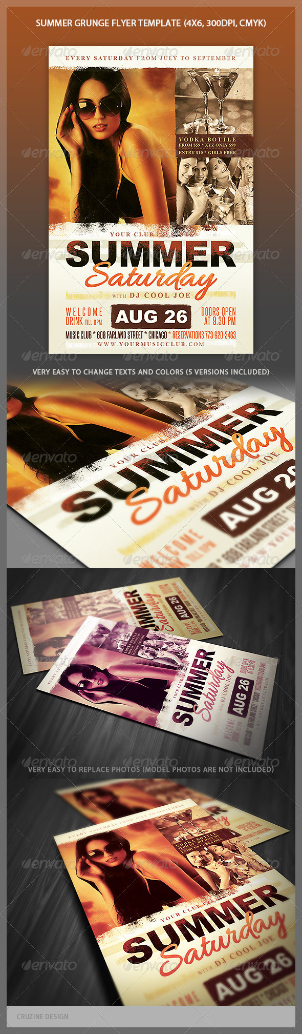 Summer Grunge Party Flyer - Events Flyers