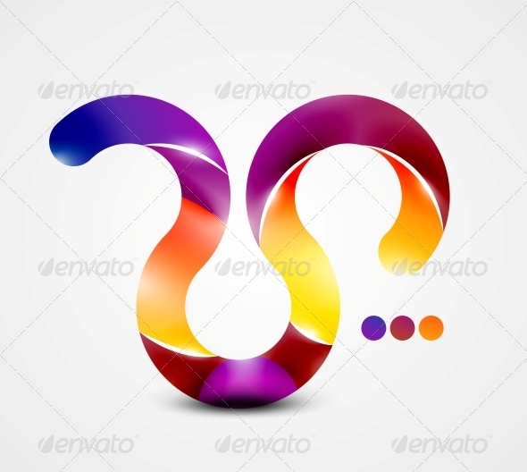 Colorful Abstract Swirl Shape - Web Elements Vectors