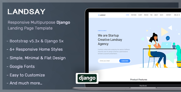 Landsay - Django Landing Page Template