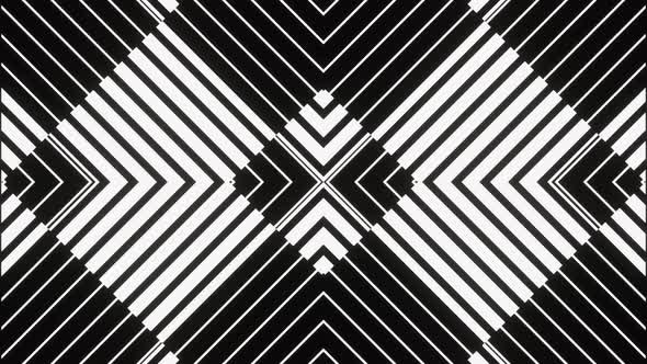 Smooth Black and White Animation of Squares of Lines 02 alt