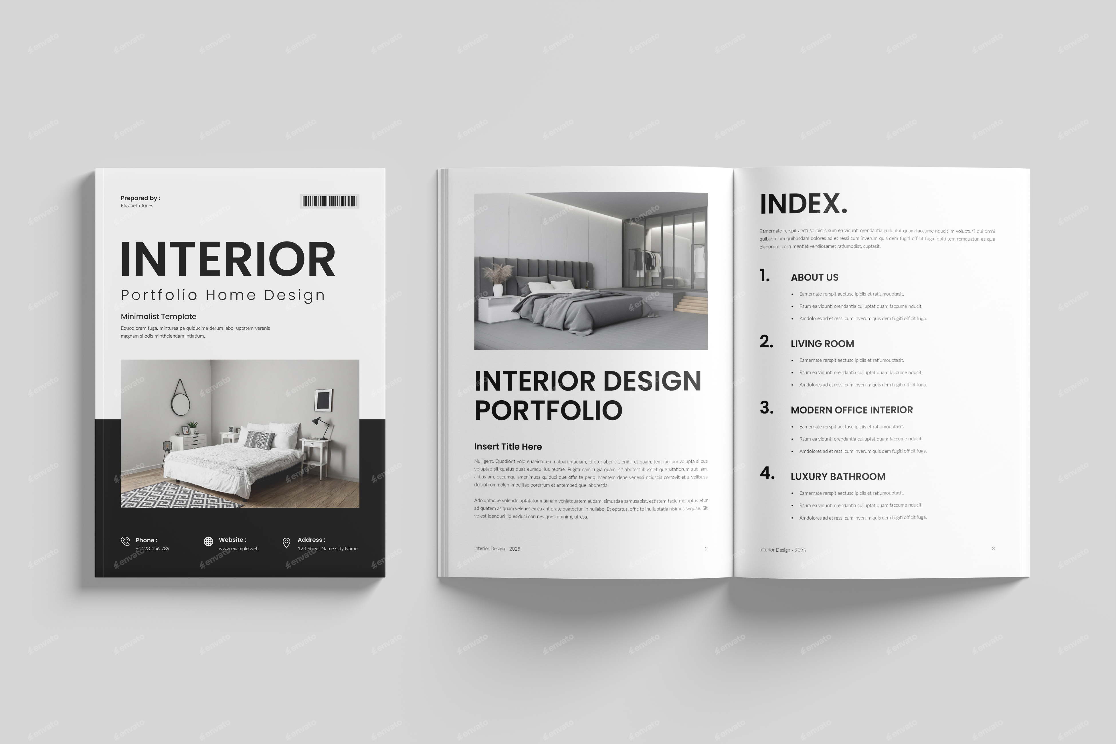 Interior Portfolio Template, Print Templates | GraphicRiver