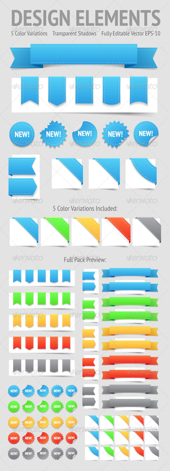Design Elements: Labels - Web Elements Vectors