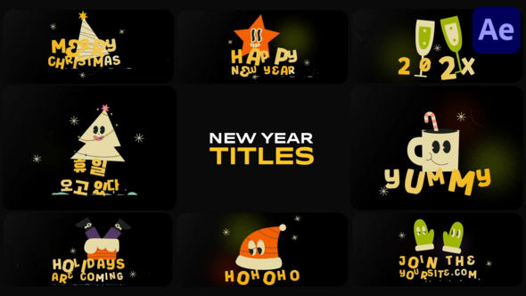 New Year Titles for After Effects Titles template preview
