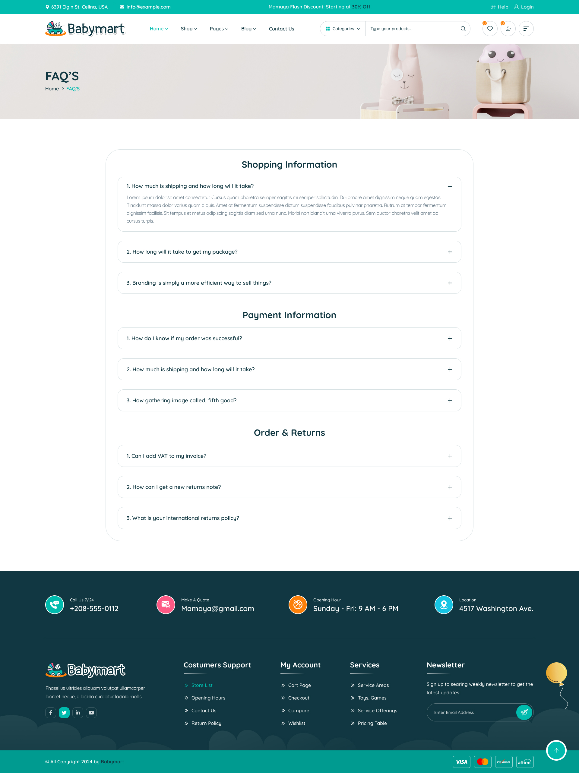 Babymart - Baby Shop Figma Template by onertheme | ThemeForest