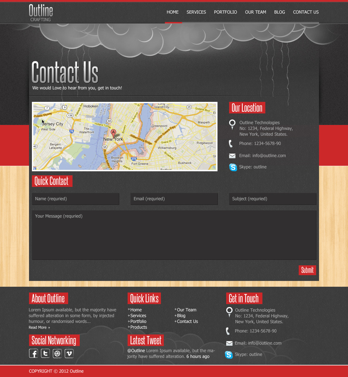 Outline Multi Purpose PSD Template