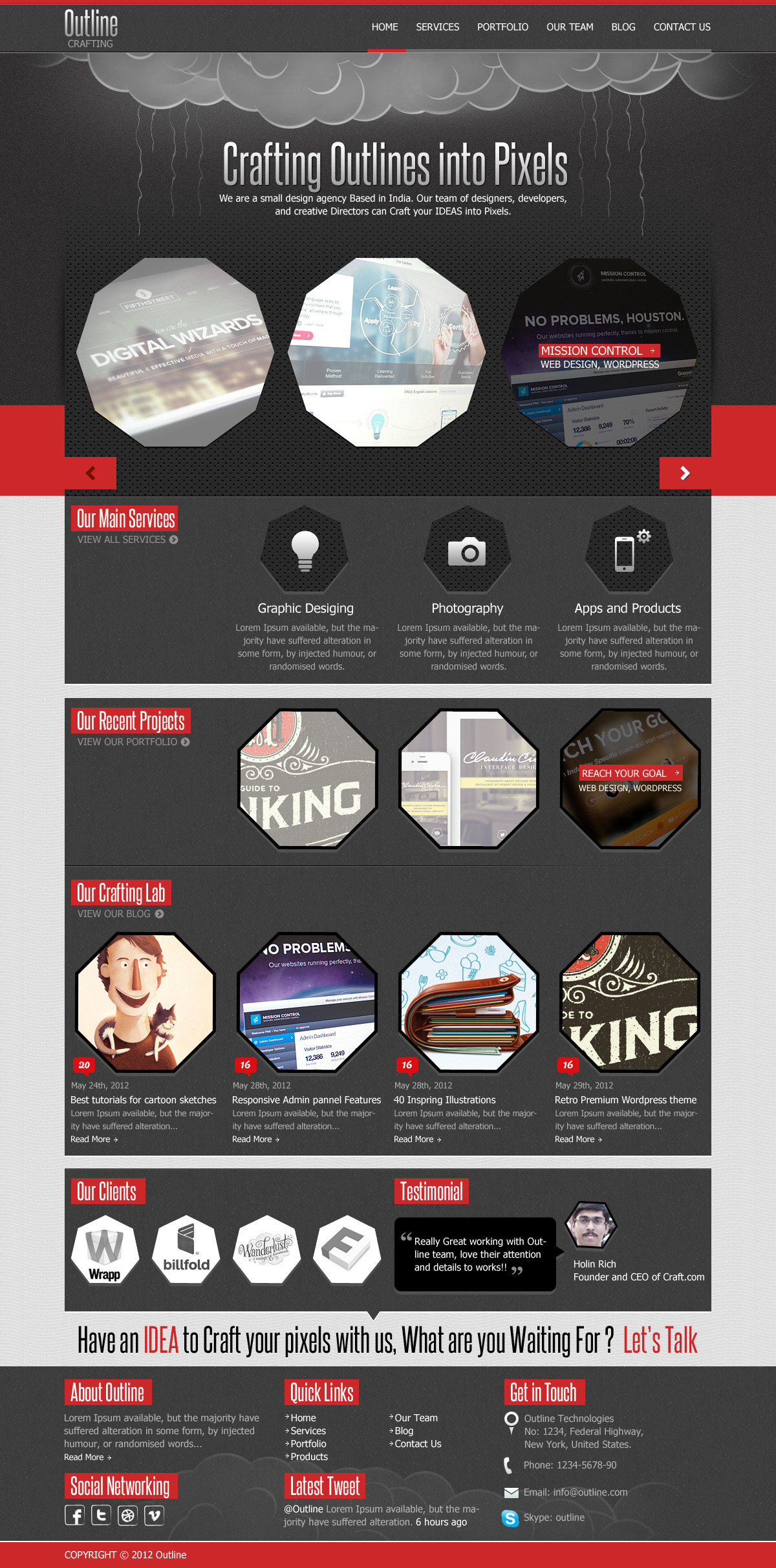 Outline Multi Purpose PSD Template