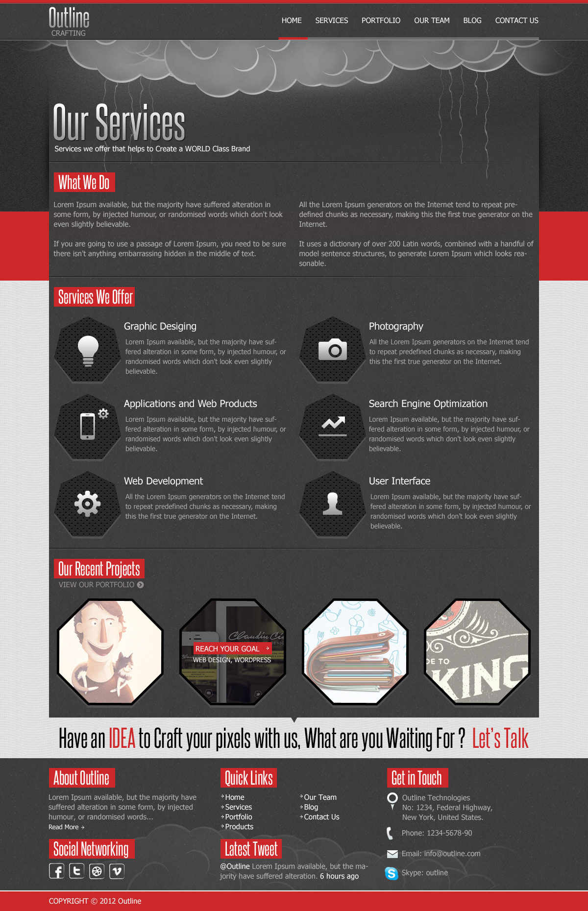 Outline Multi Purpose PSD Template