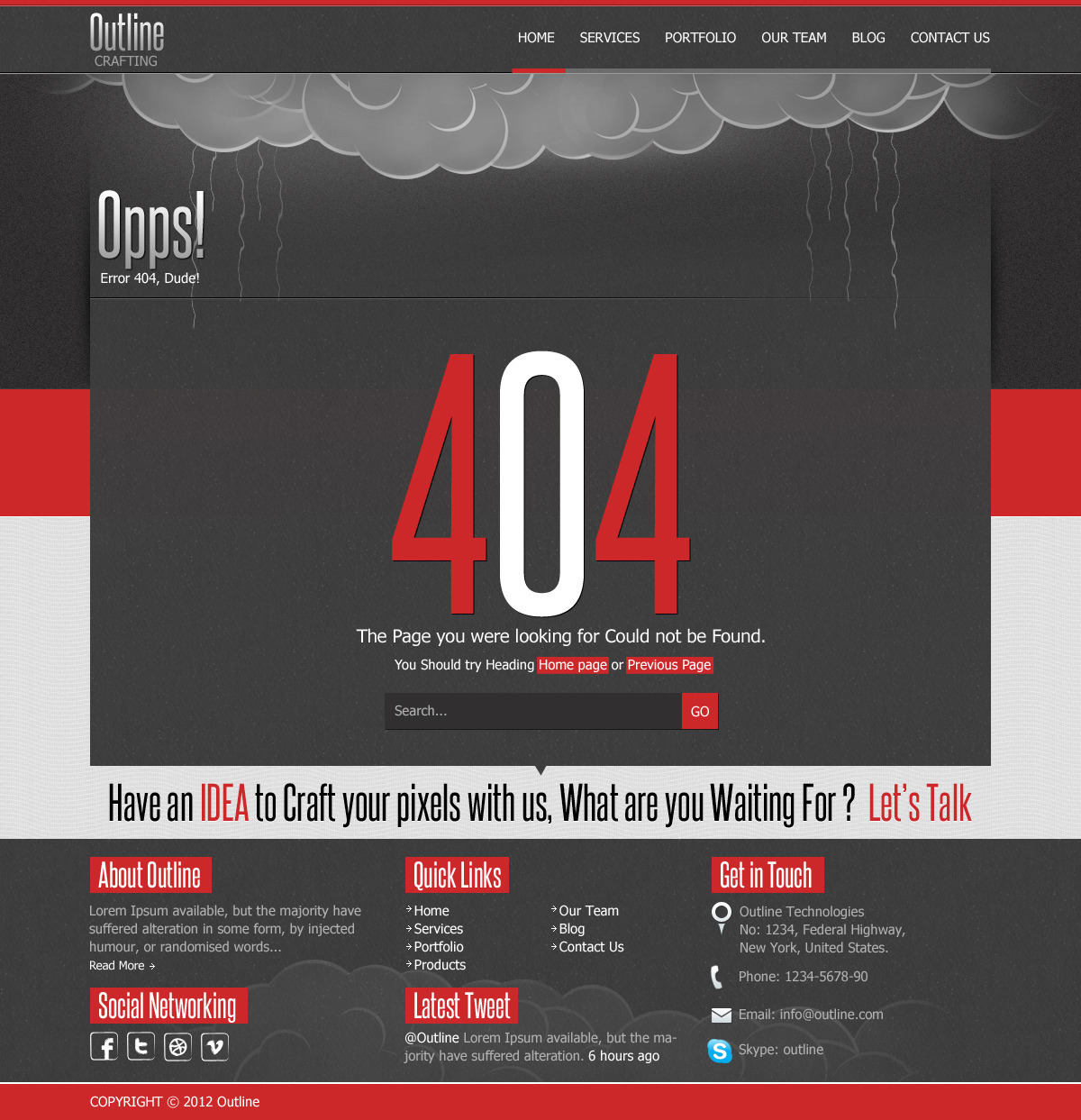 Outline Multi Purpose PSD Template