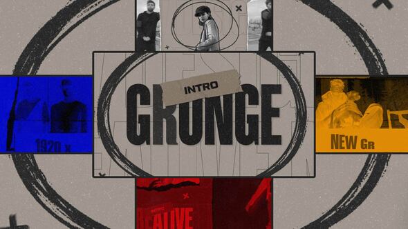 Paper Grunge Into (MOGRT) Premiere Pro template preview