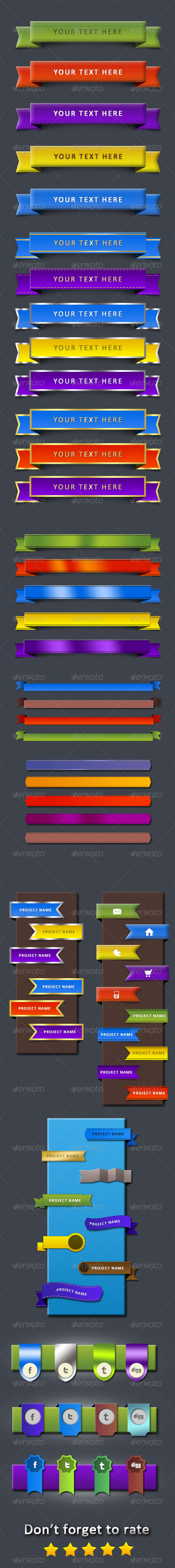 Web Ribbons - Badges & Stickers Web Elements