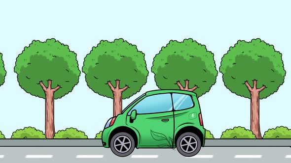Eco Car Riding In Street alt