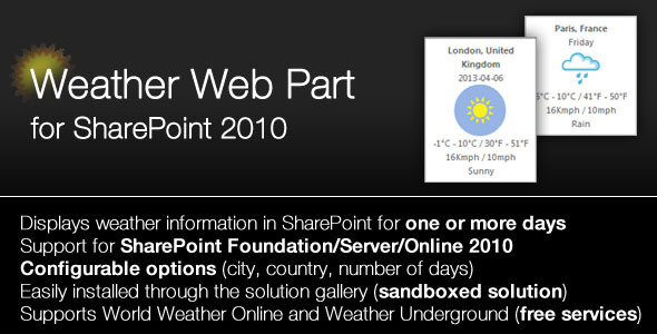 SharePoint 20102013 Weather - CodeCanyon 4533970