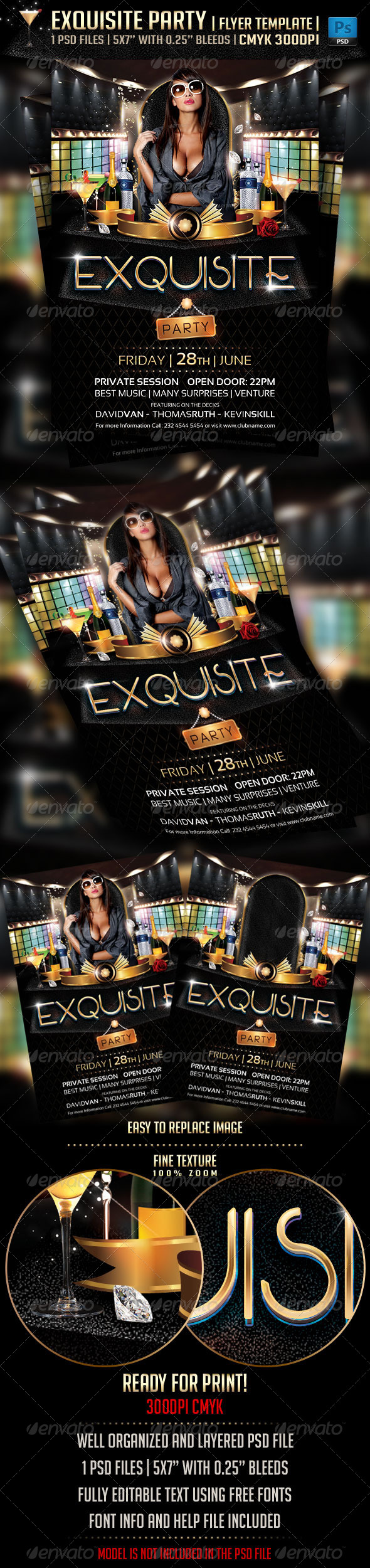 Exquisite Party Flyer Template - Flyers Print Templates