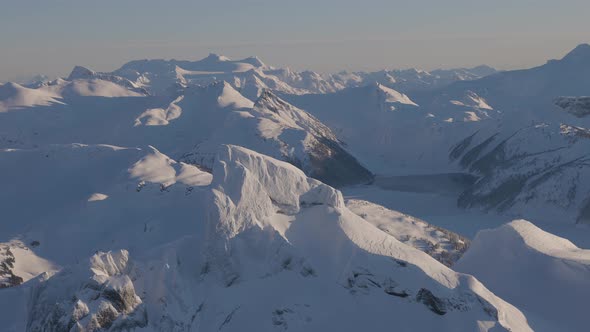 Aerial View From an Airplane of a Famous Mountain Peak Black Tusk alt