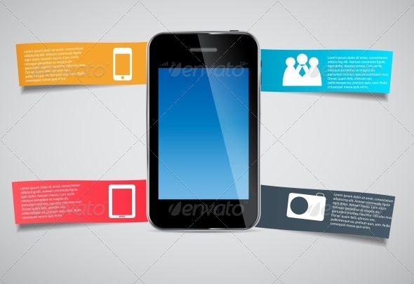 Infographic Template Business Vector Illustration - Web Technology