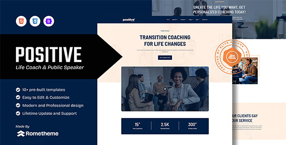 Positive - Life Coach & Public Speaker HTML Template