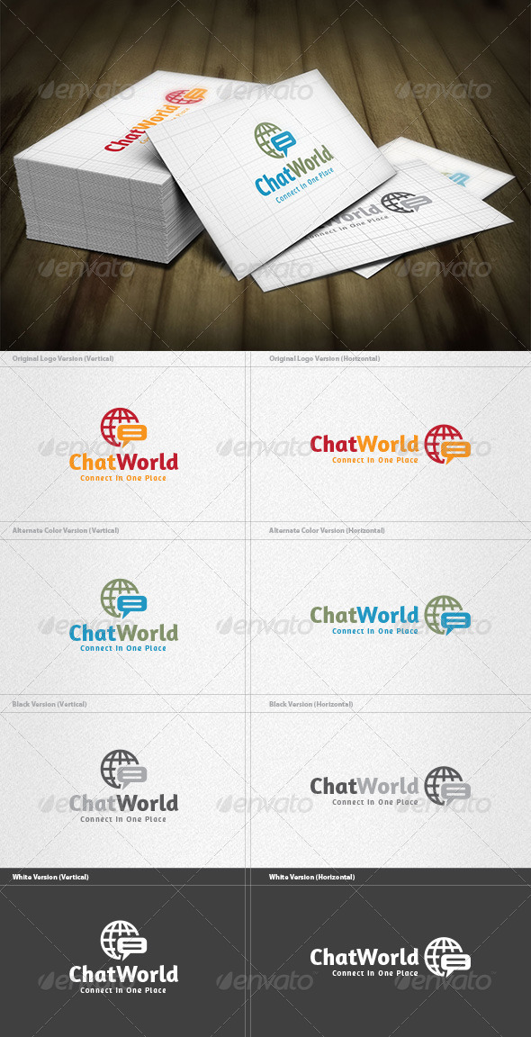 Chat World Logo - Symbols Logo Templates