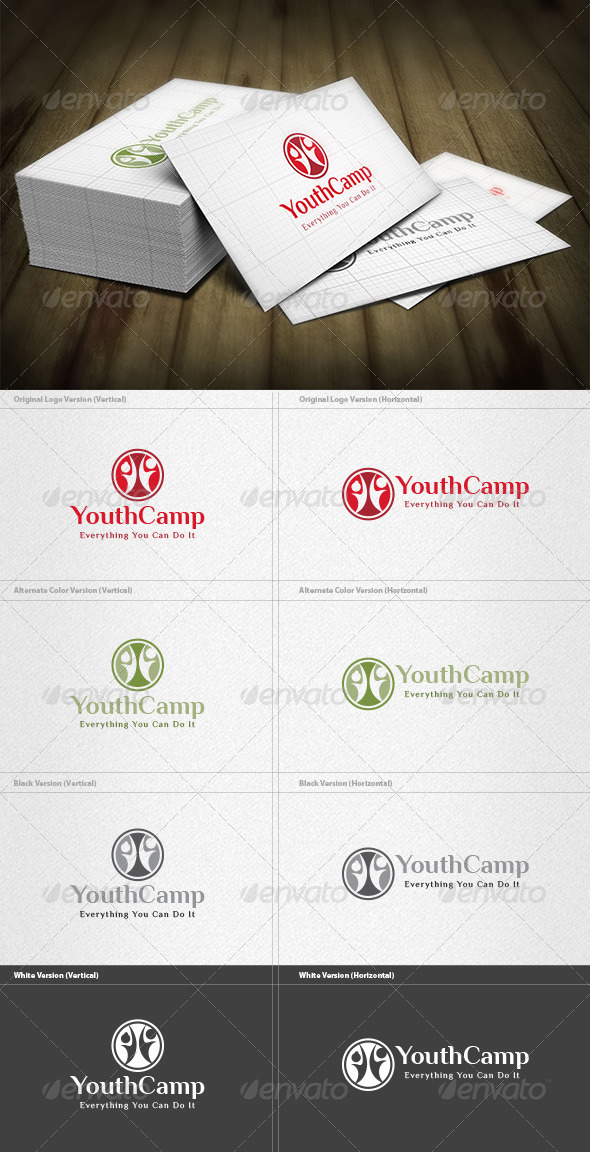 Youth Camp Logo - Humans Logo Templates