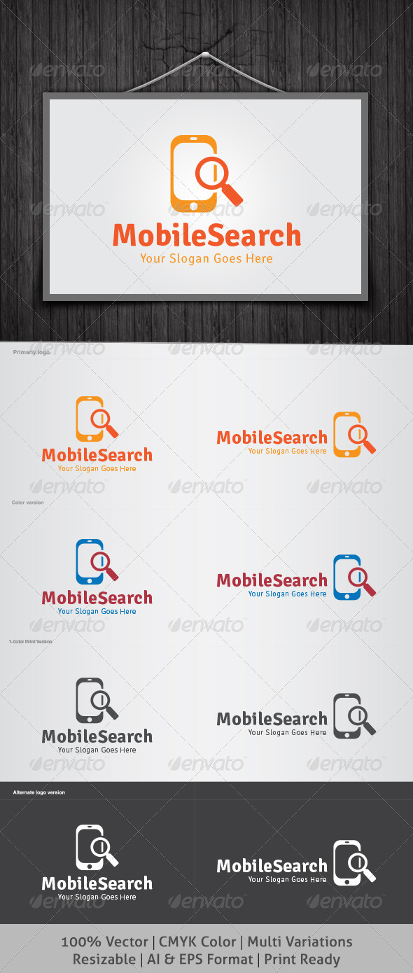 Mobile Search Logo - Symbols Logo Templates