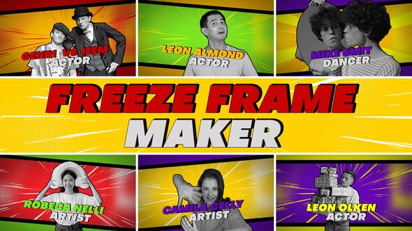 Comic Style Freeze Frame V3 Openers template preview