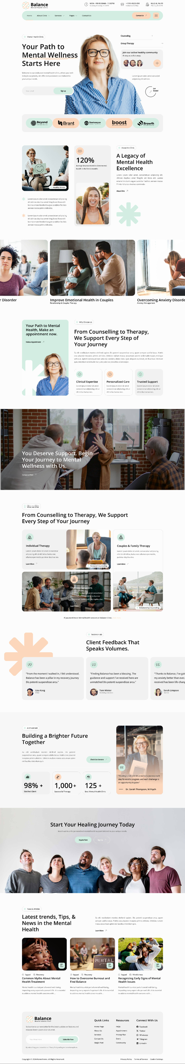 Balance - Mental Health Clinic Elementor Template Kit