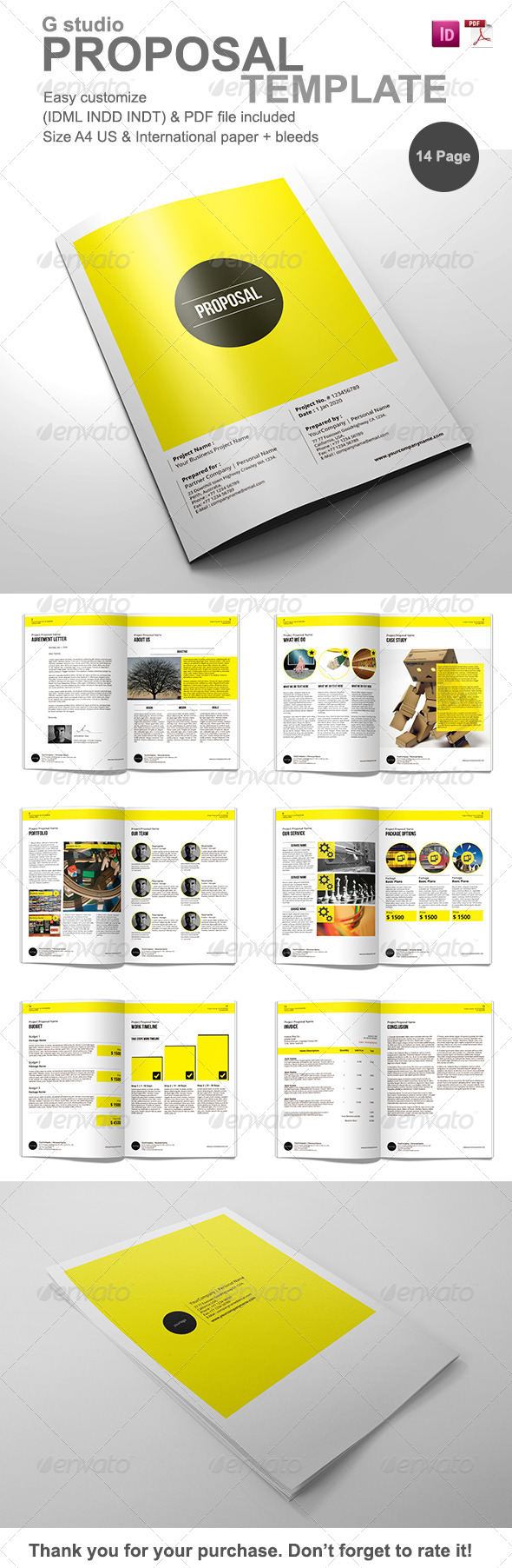 Gstudio Proposal Template - Proposals & Invoices Stationery