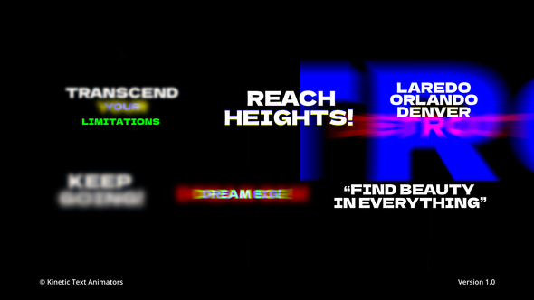 Kinetic Text Animator | AE Titles template preview