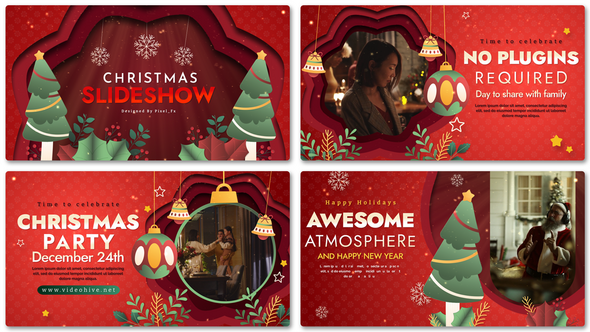 Christmas Slideshow V2 Openers template preview