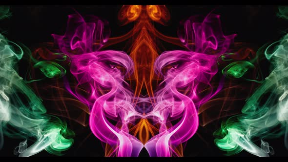 Psychedelic fantasies of colored smoke.