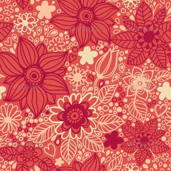 Floral Seamless Pattern in Vector. - Patterns Decorative