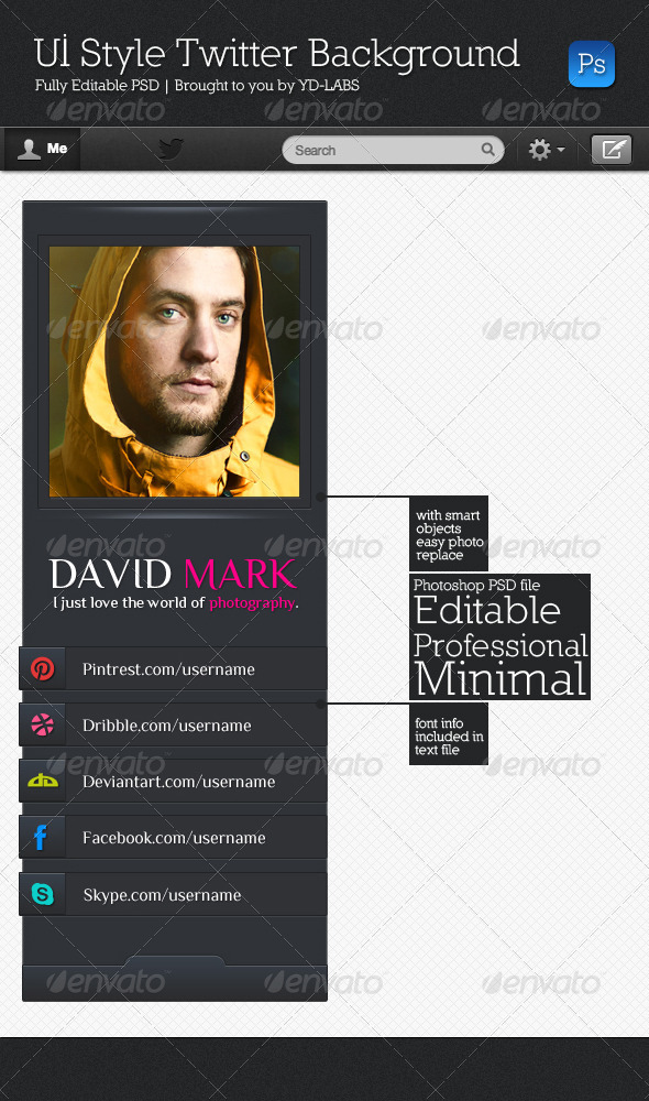UI Style Background V2 - Twitter Social Media