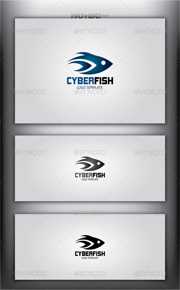 CyberFish Logo Template - Animals Logo Templates
